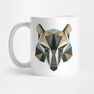 Geometric Badger Animal Lover Geometry Design Gift For Badger Lover Mug